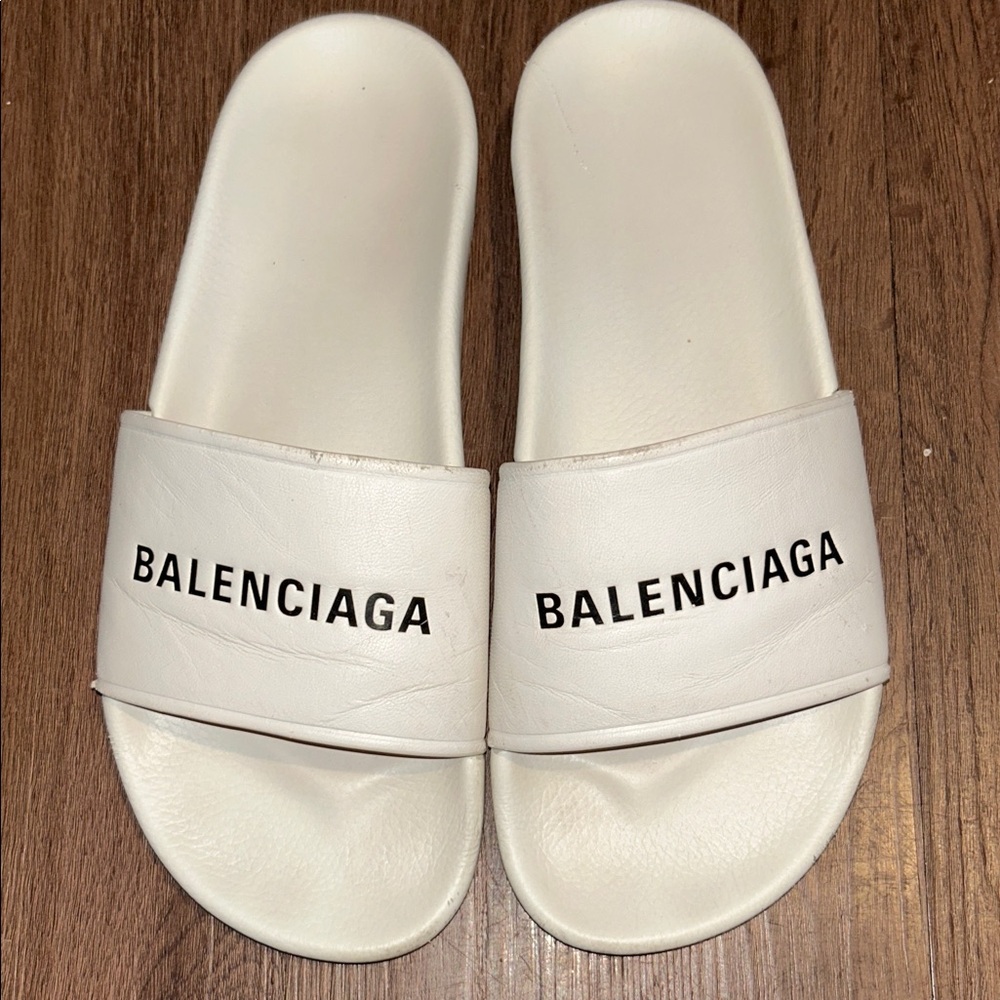 Balenciaga Cream Slides